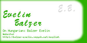 evelin balzer business card